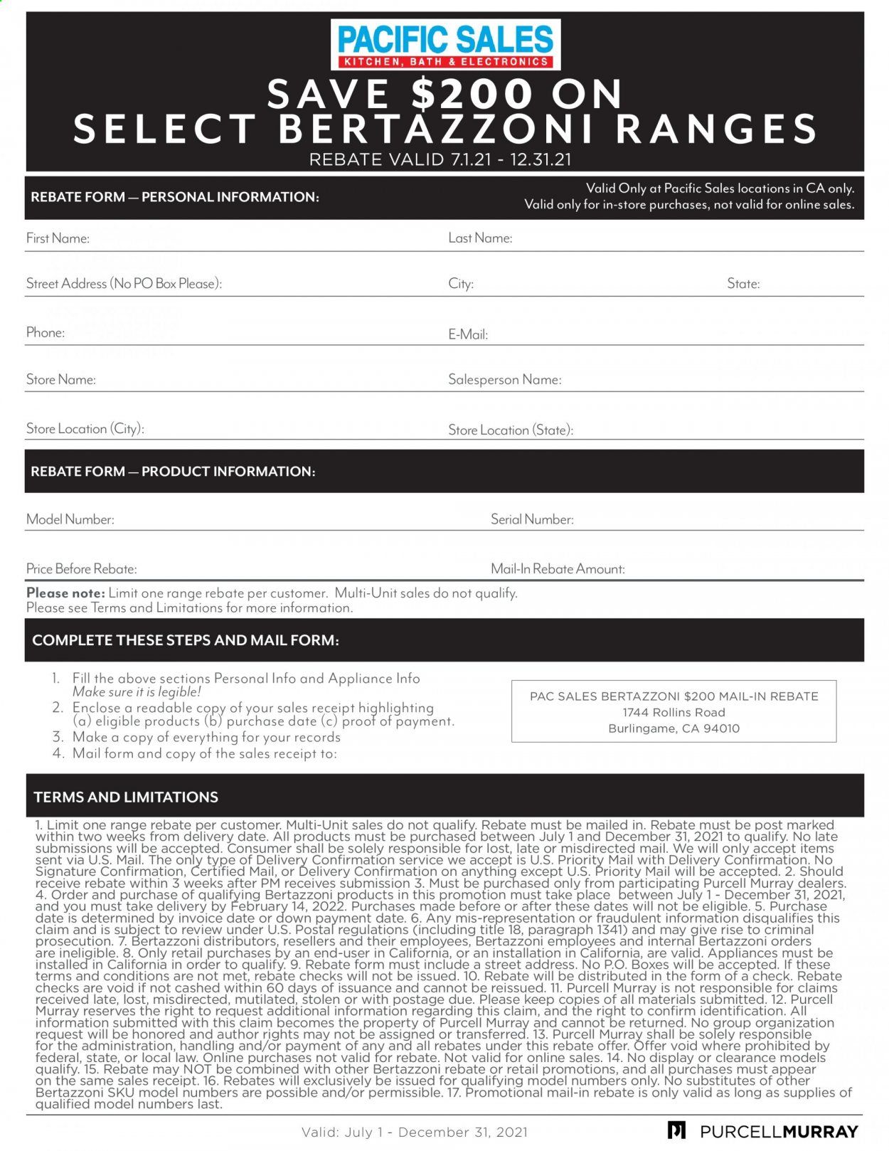Pacific Sales (CA) Weekly Ad Flyer July 1 to December 31