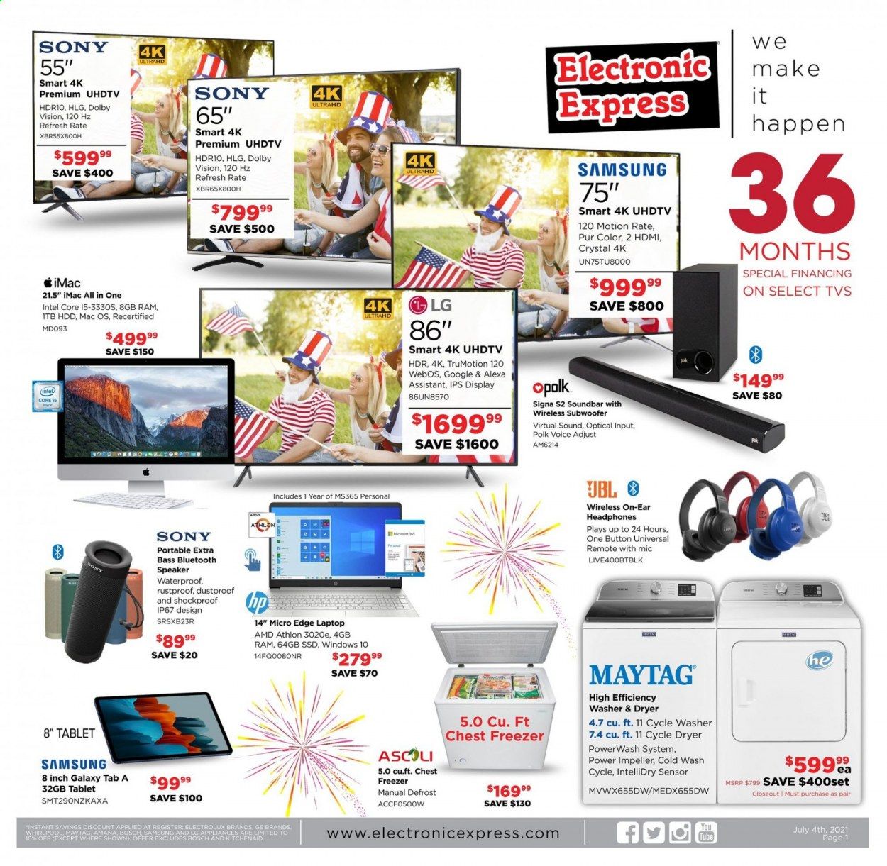 Electronic Express (AL, TN) Weekly Ad Flyer July 4 to July 10