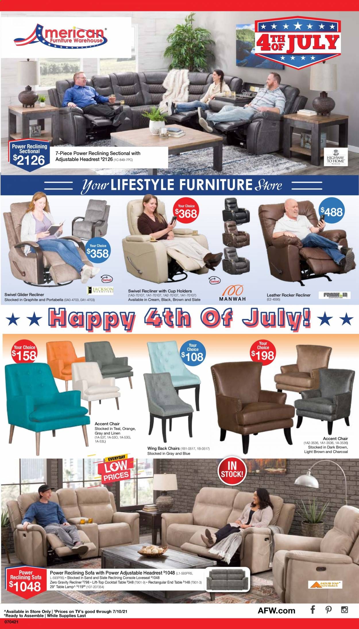 American Furniture Warehouse (AZ, CO, TX) Weekly Ad Flyer July 4 to July 10