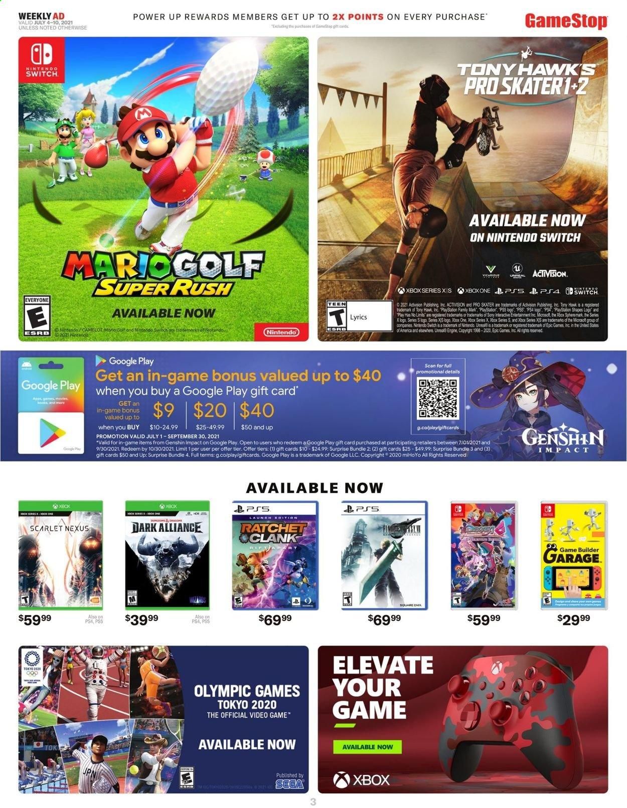 GameStop Weekly Ad Flyer July 4 to July 10