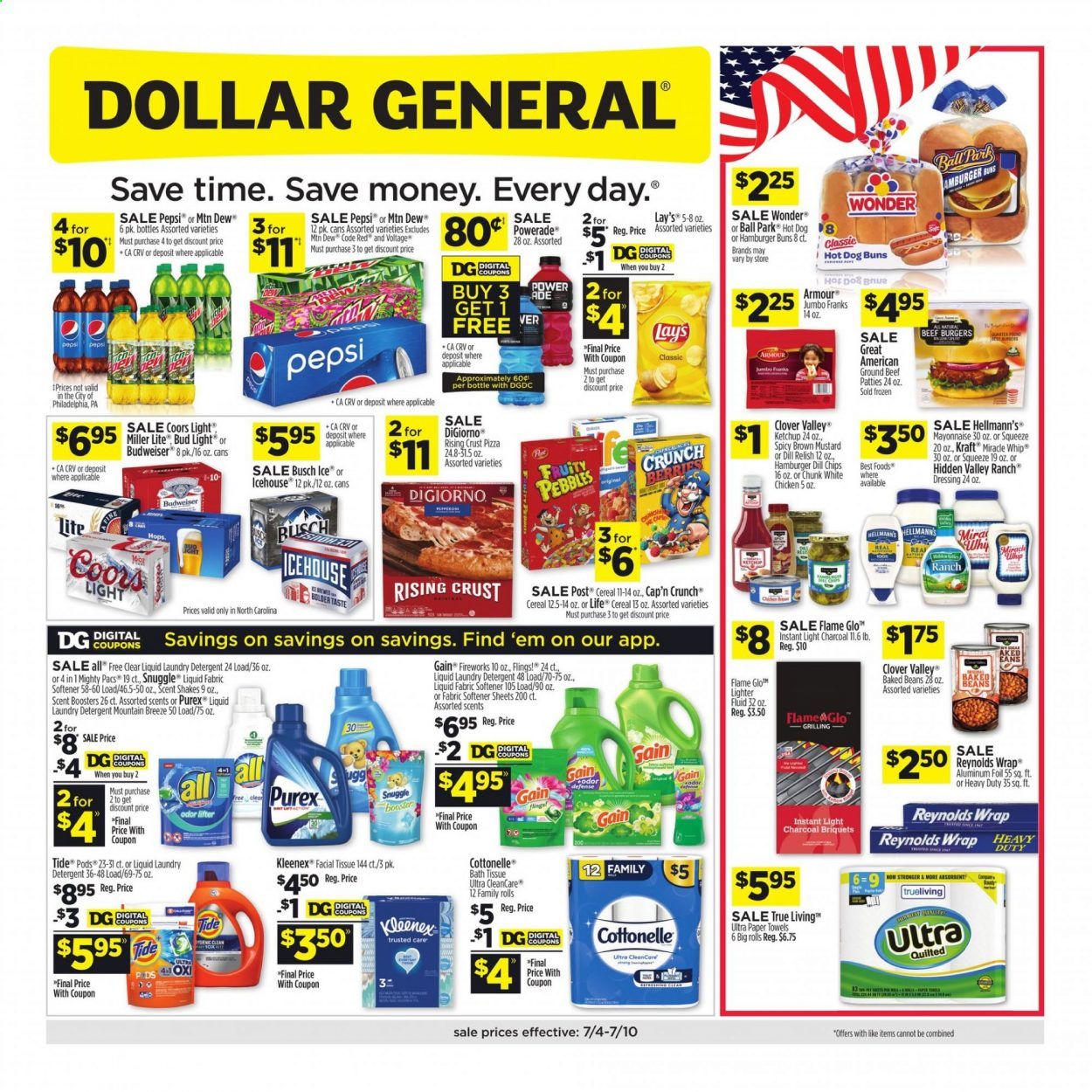 Dollar General (NC) Weekly Ad Flyer July 4 to July 10