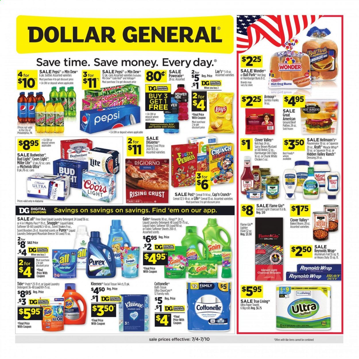 Dollar General (AL) Weekly Ad Flyer July 4 to July 10