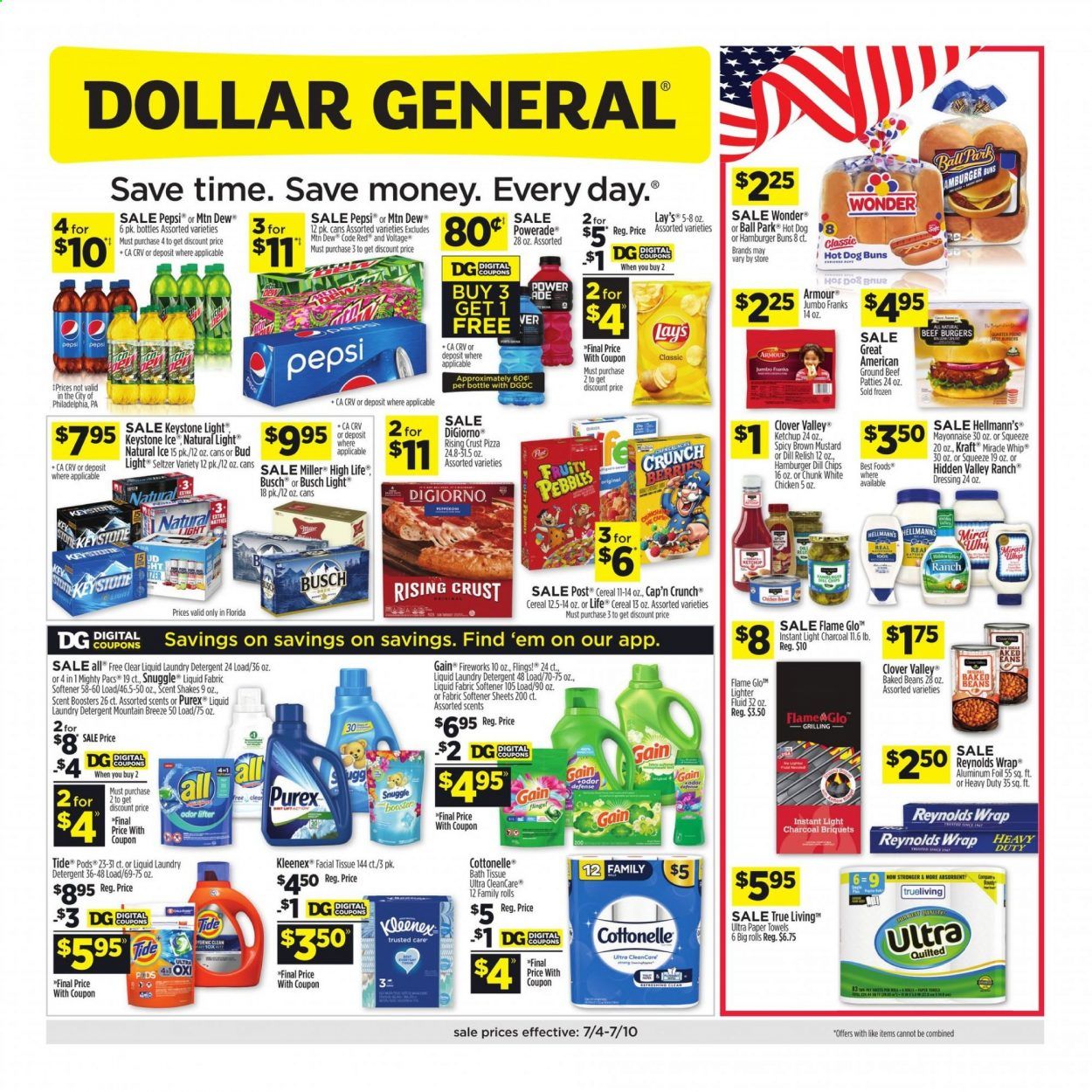 Dollar General (FL, MO) Weekly Ad Flyer July 4 to July 10