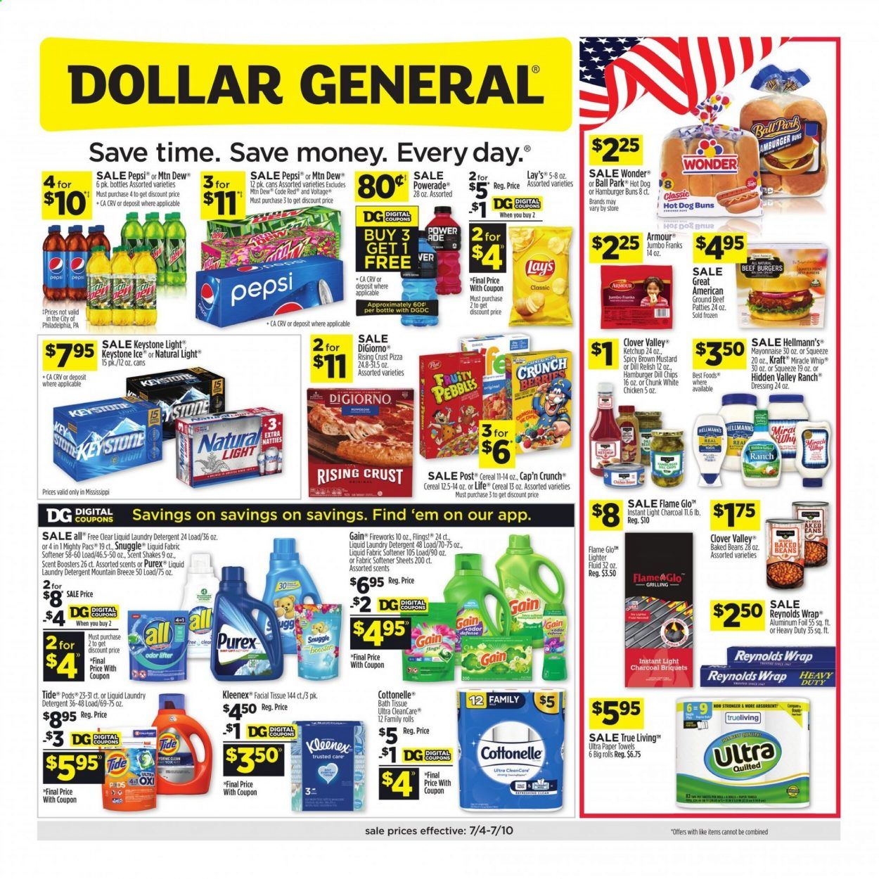 Dollar General (MS) Weekly Ad Flyer July 4 to July 10