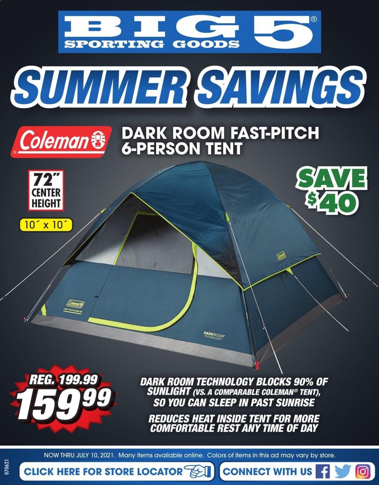 Big 5 (AZ, CA, CO, ID, NM, OR, UT, WA) Weekly Ad Flyer July 6 to July 10