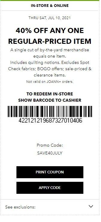 JOANN Weekly Ad Flyer July 7 to July 10