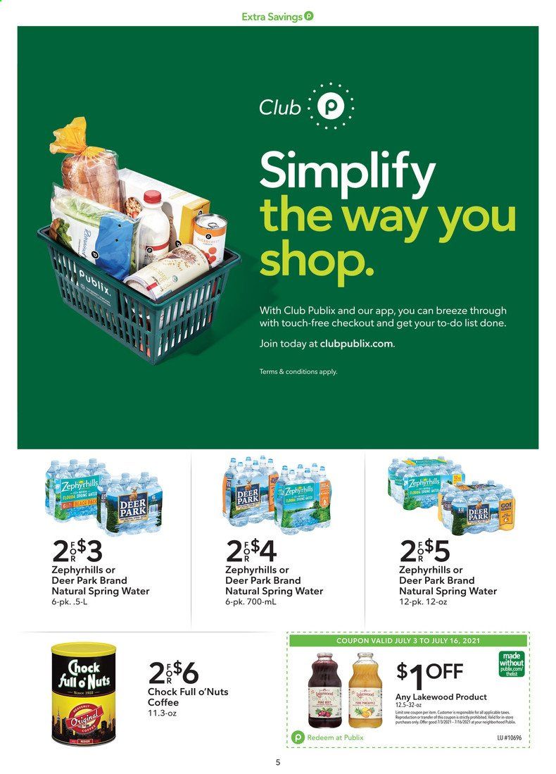 Publix (AL, FL, GA, NC, SC, TN) Weekly Ad Flyer July 3 to July 16
