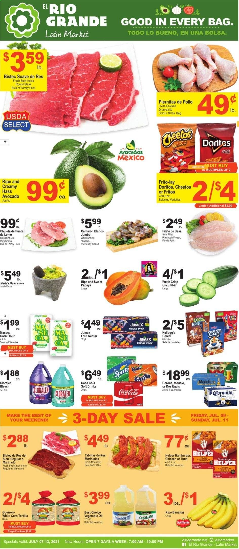 El Rio Grande (10, 21, 25, 30, 34, 53, 90) Weekly Ad Flyer July 7 to July 13
