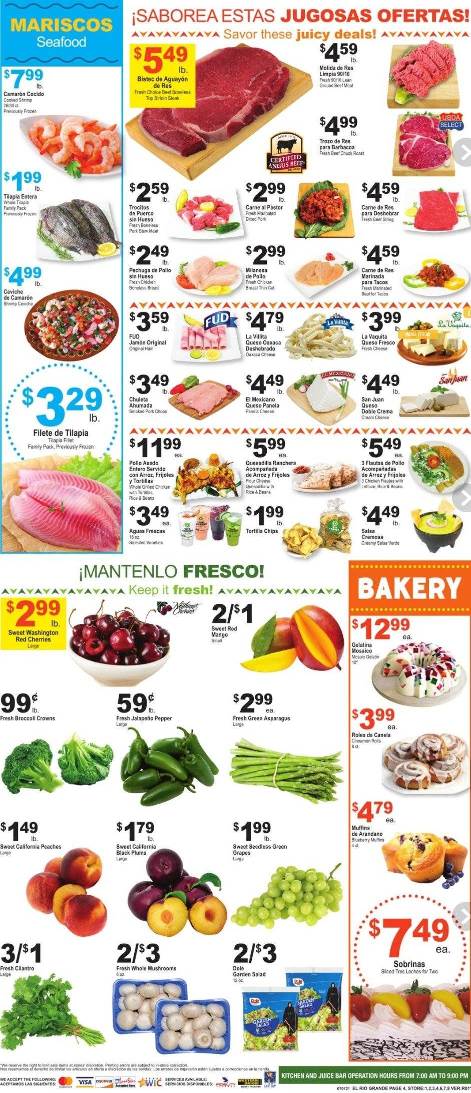 El Rio Grande (10, 21, 25, 30, 34, 53, 90) Weekly Ad Flyer July 7 to July 13