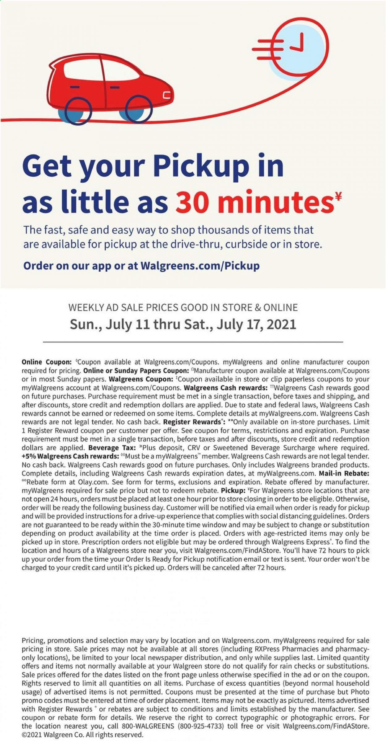 Walgreens Weekly Ad Flyer July 11 to July 17