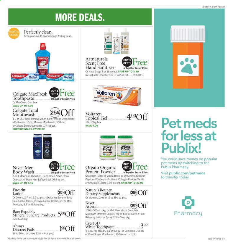 Publix (AL, FL, GA, NC, SC, TN) Weekly Ad Flyer July 8 to July 14
