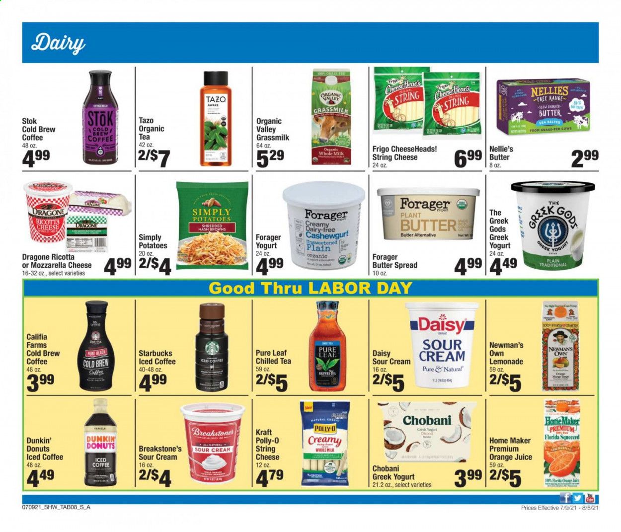 Shaw’s (MA, ME, NH, RI, VT) Weekly Ad Flyer July 9 to August 5