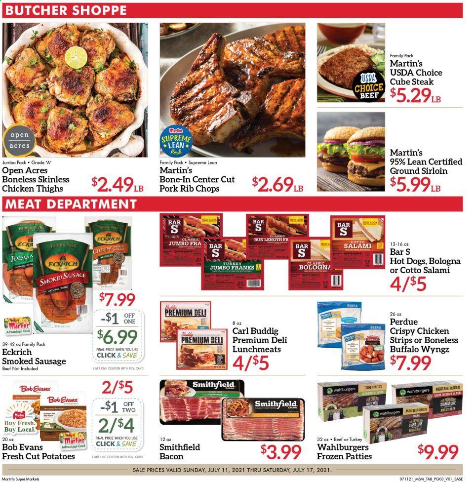 Martin’s (IN, MI) Weekly Ad Flyer July 11 to July 17