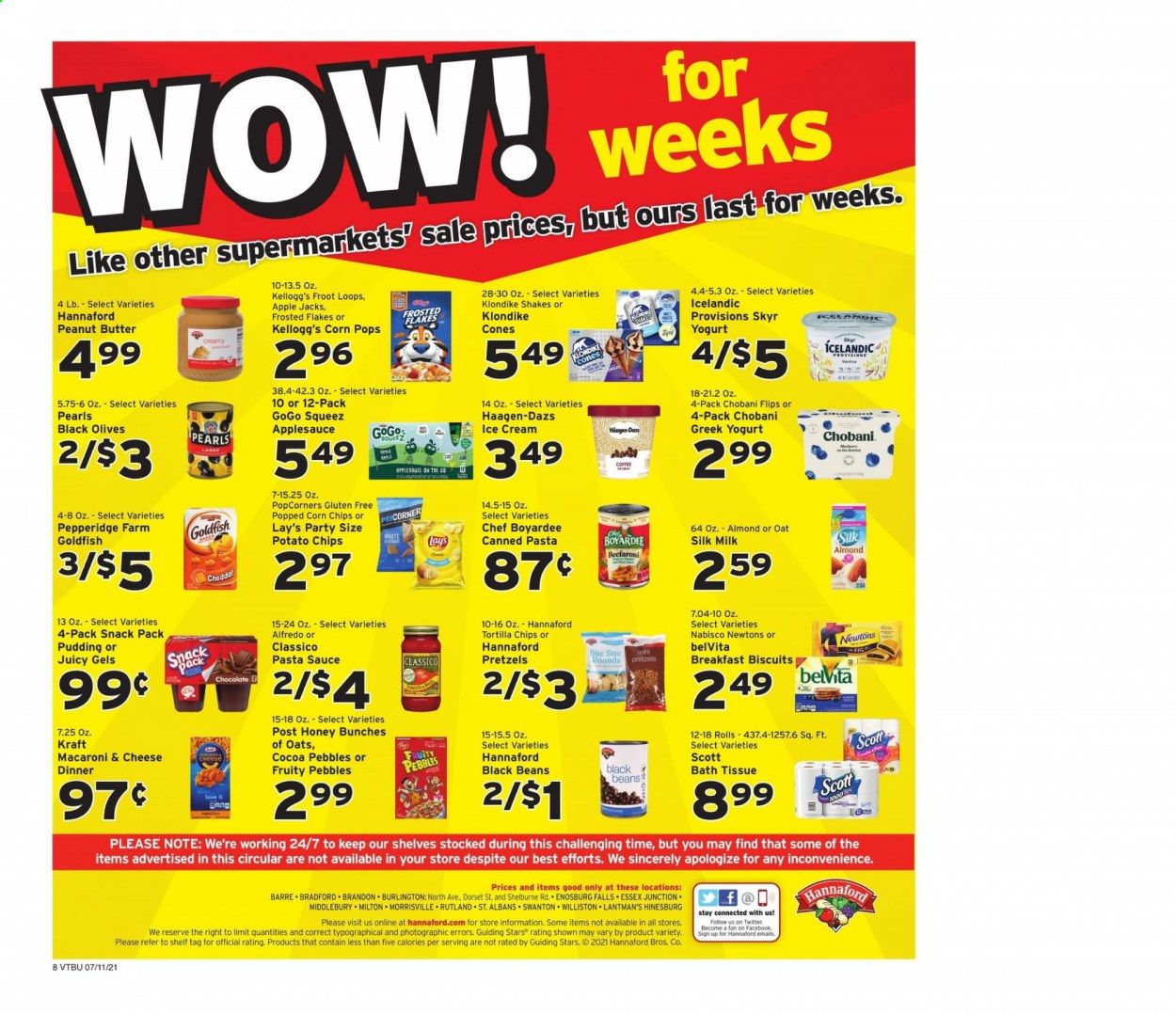 Hannaford (VT) Weekly Ad Flyer July 11 to July 17