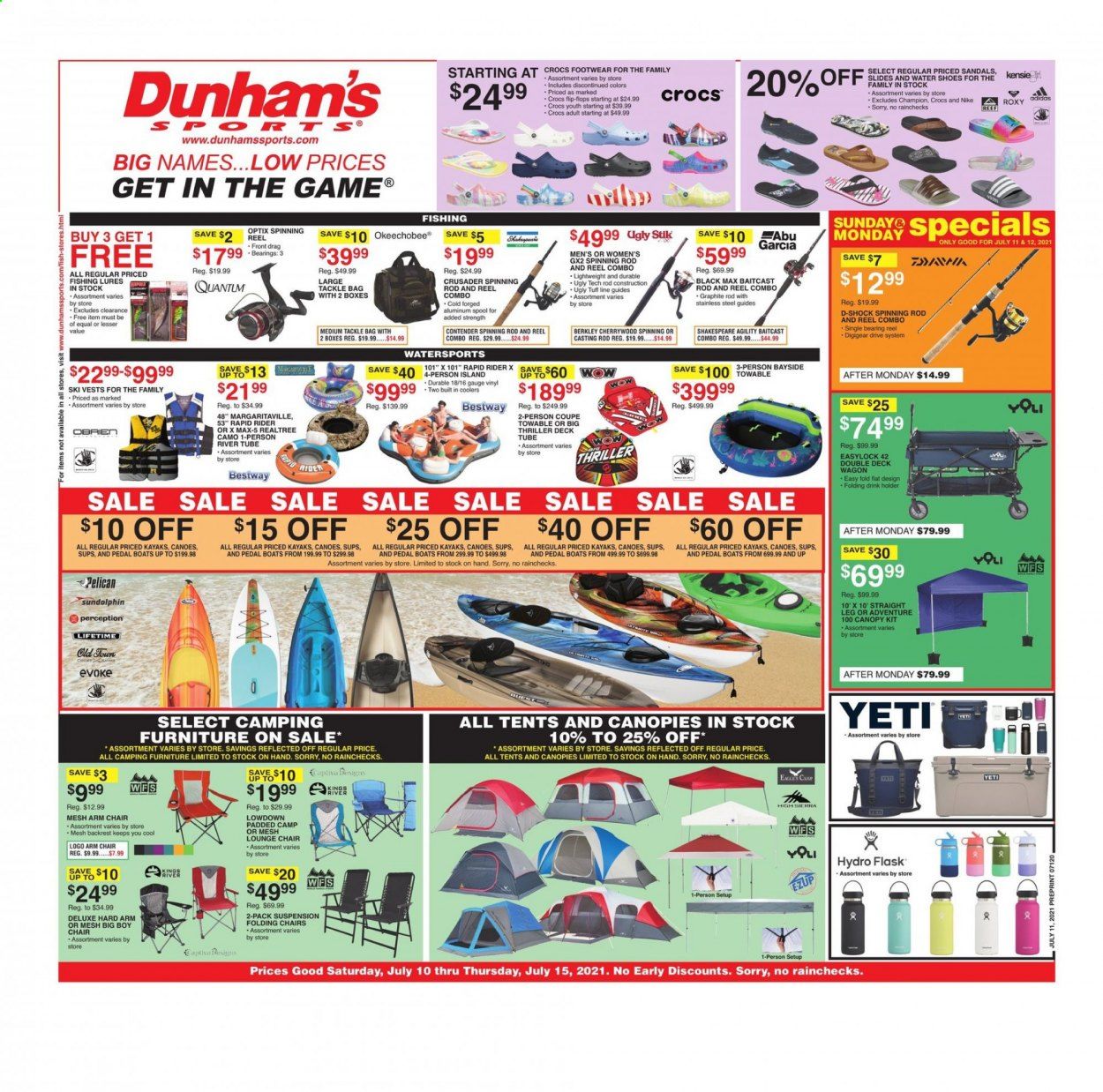 Dunham's Sports Weekly Ad Flyer July 10 to July 15