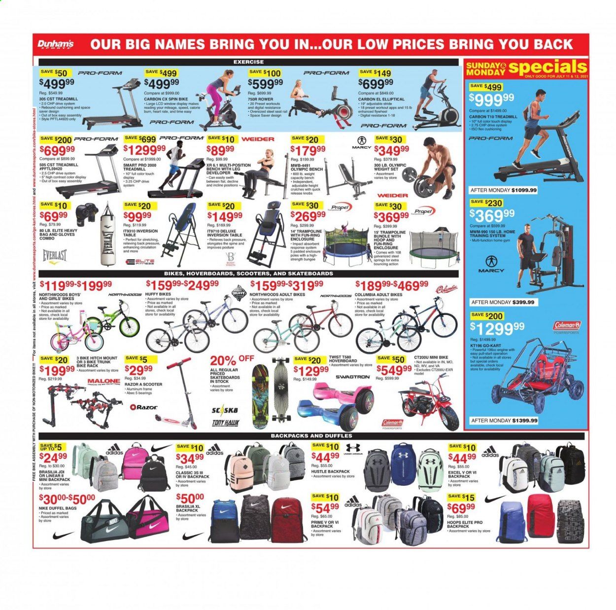 Dunham's Sports Weekly Ad Flyer July 10 to July 15