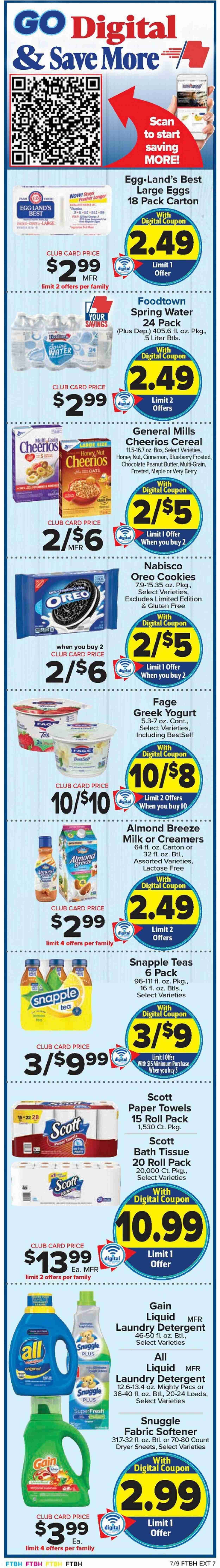 Foodtown (NJ, NY, PA) Weekly Ad Flyer July 9 to July 15