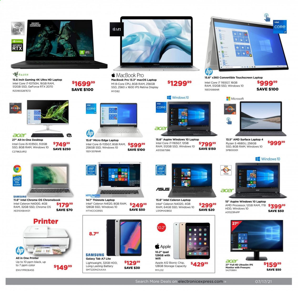 Electronic Express (AL, TN) Weekly Ad Flyer July 11 to July 17