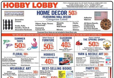 Hobby Lobby Weekly Ad Flyer July 11 to July 17