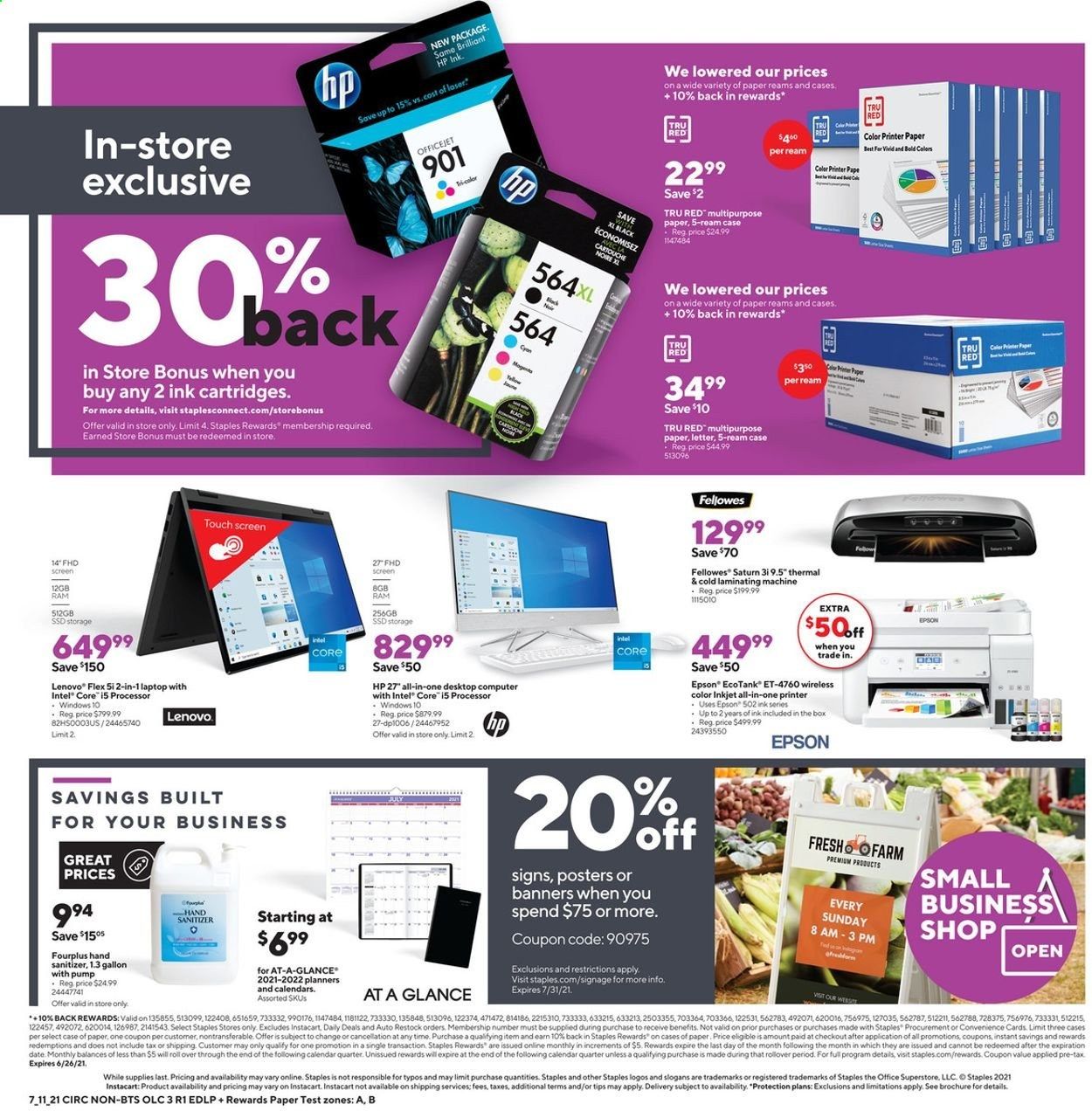 Staples Weekly Ad Flyer July 11 to July 17