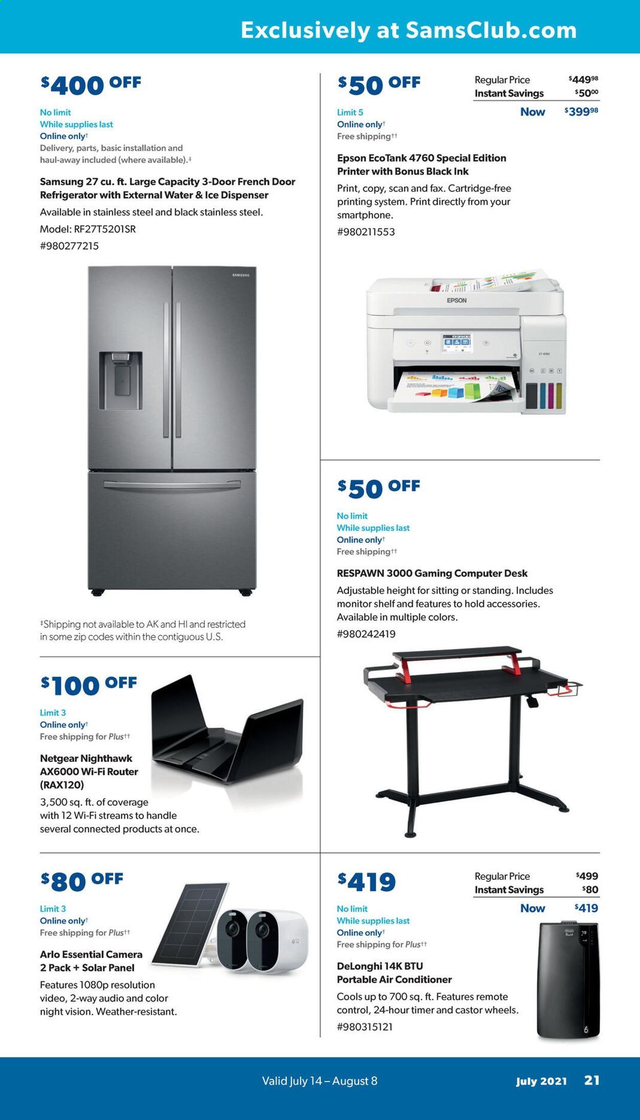 Sam's Club Weekly Ad Flyer July 14 to August 8