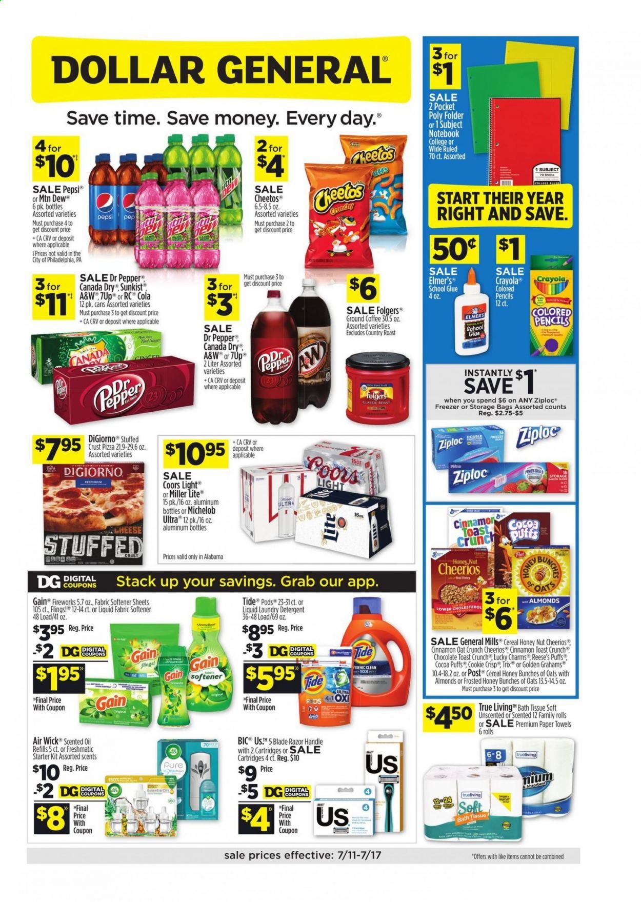 Dollar General (AL) Weekly Ad Flyer July 11 to July 17