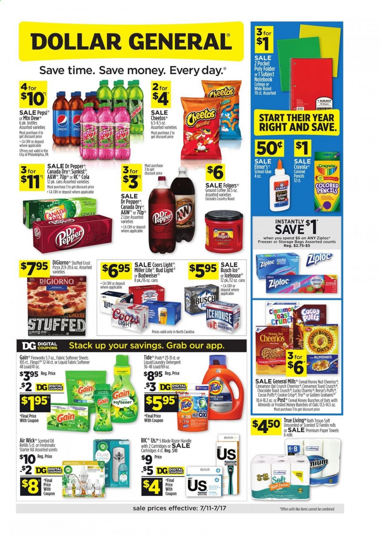 Dollar General (NC) Weekly Ad Flyer July 11 to July 17