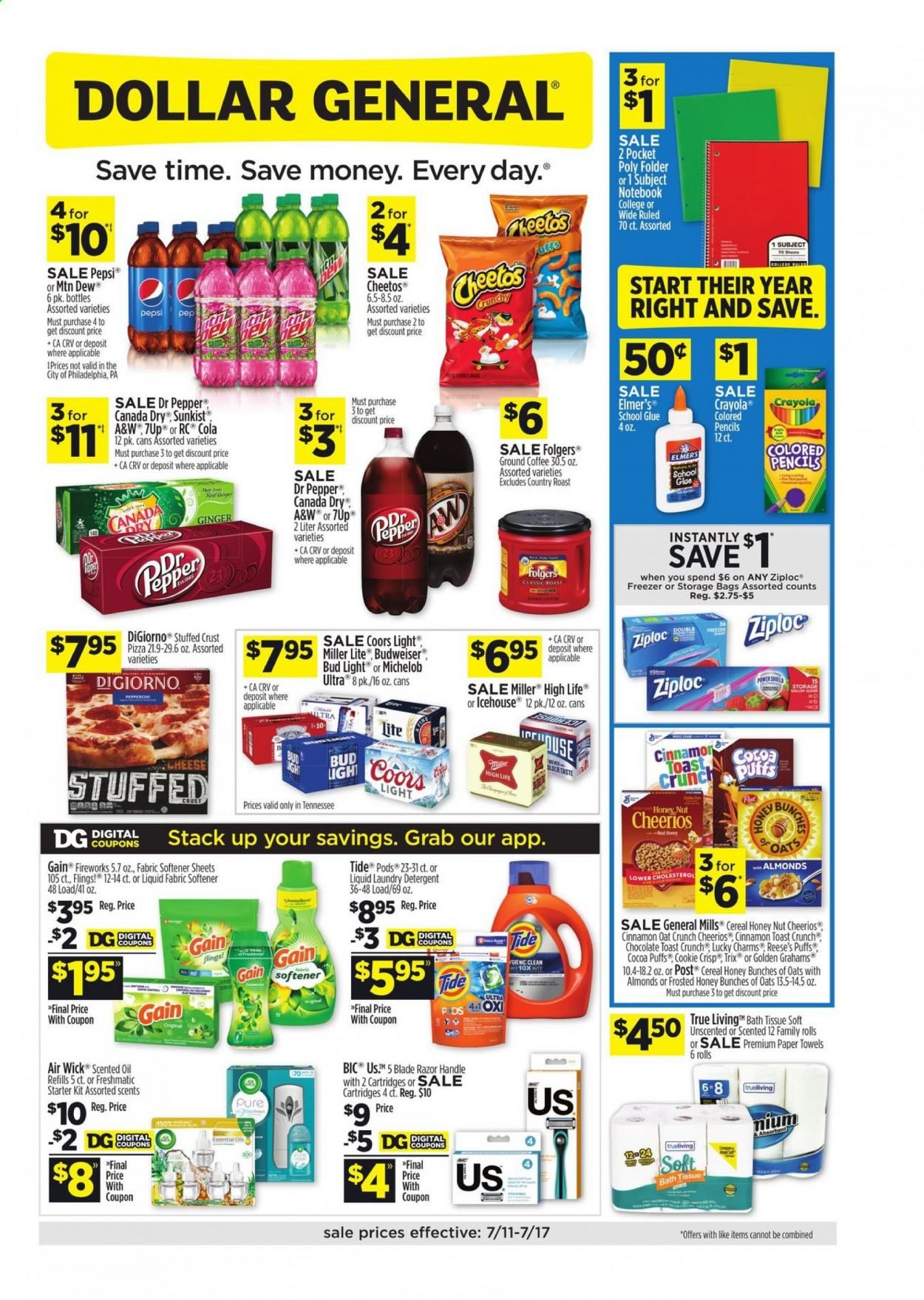 Dollar General (TN) Weekly Ad Flyer July 11 to July 17