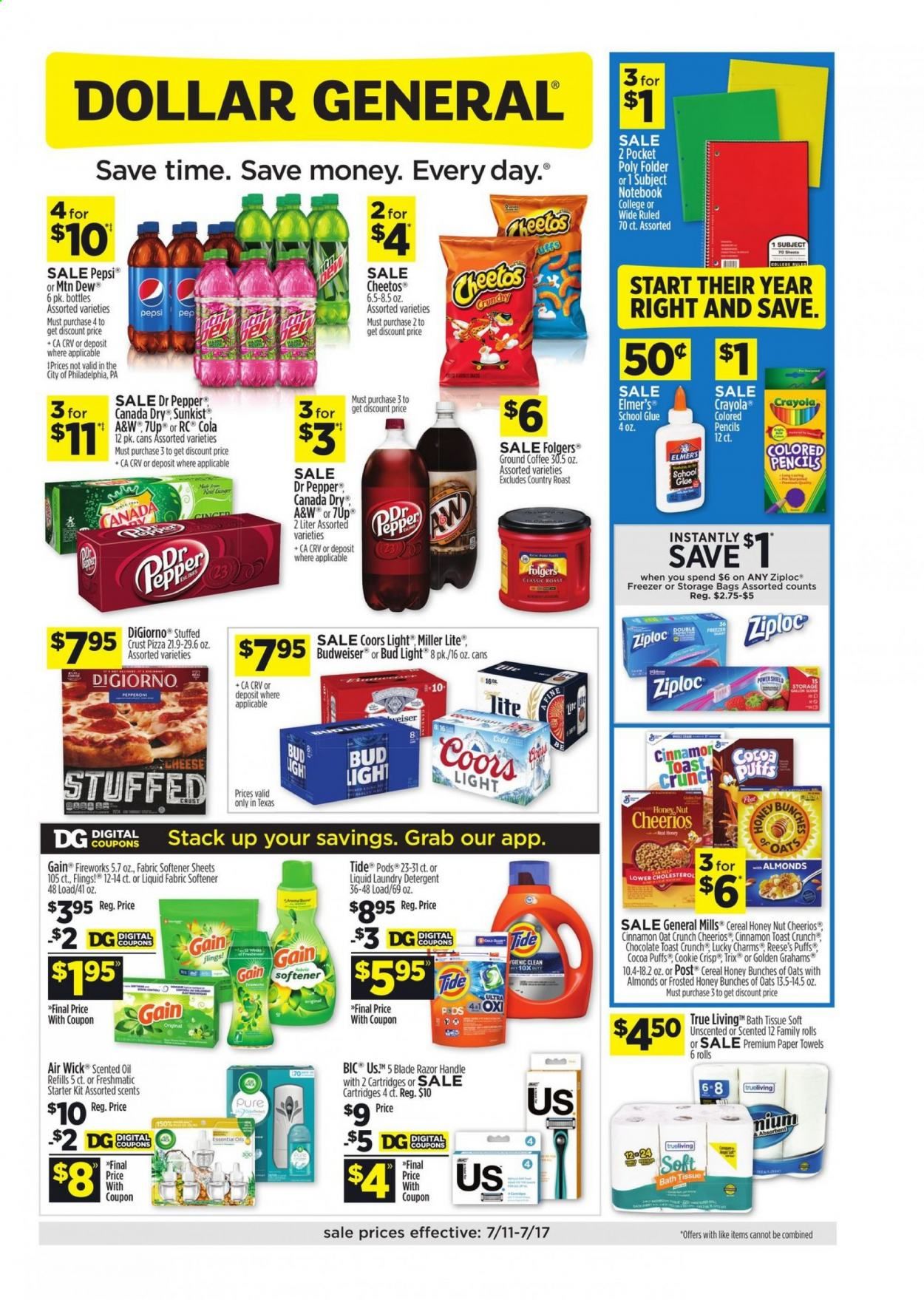 Dollar General (TX) Weekly Ad Flyer July 11 to July 17