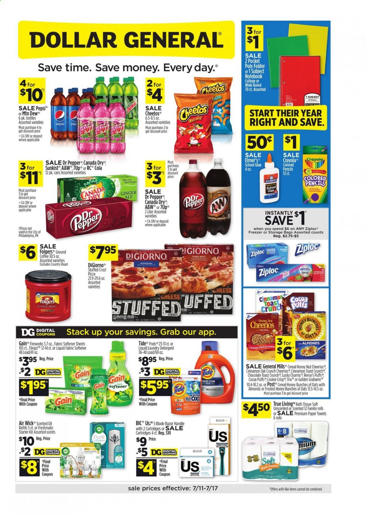 Dollar General (GA, LA, MI, MN, NM, OH, OK) Weekly Ad Flyer July 11 to July 17