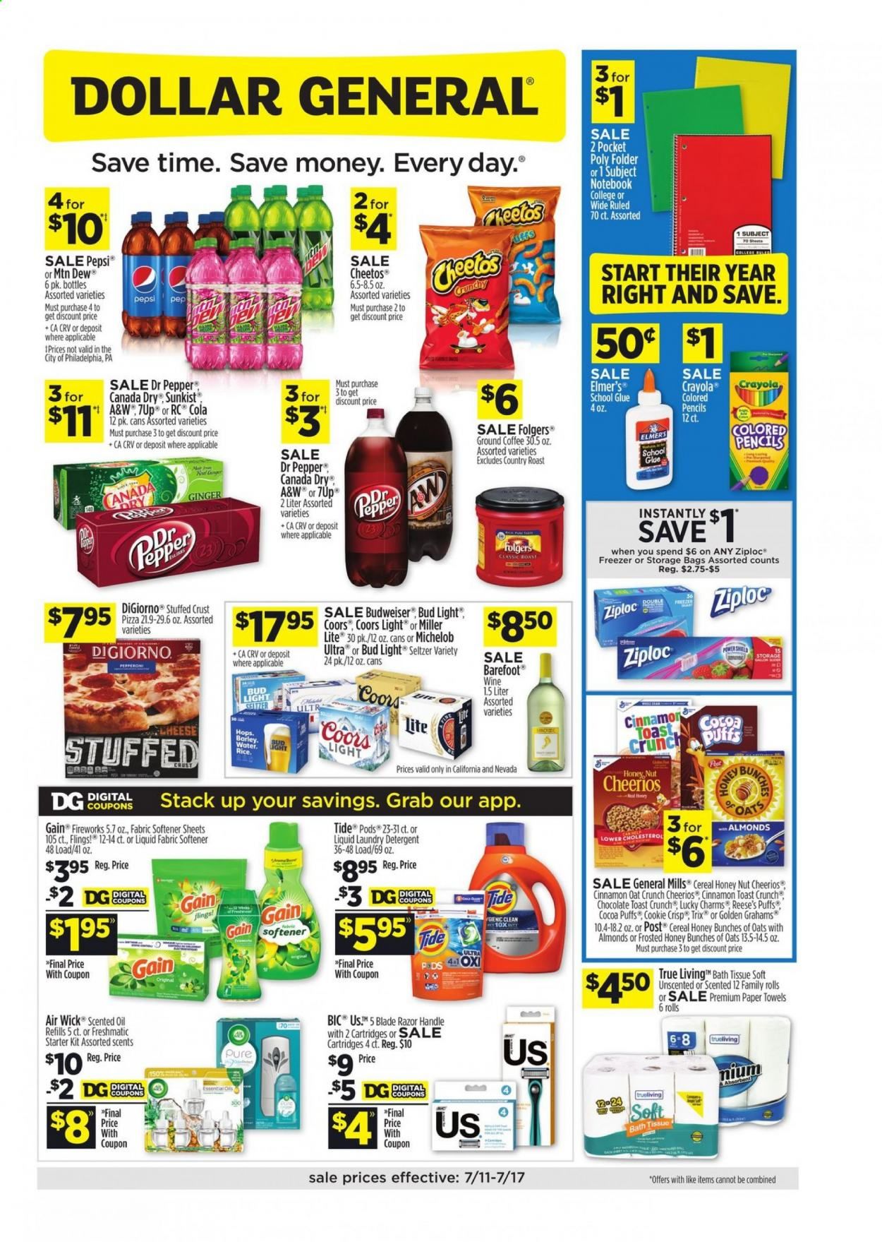 Dollar General (CA) Weekly Ad Flyer July 11 to July 17