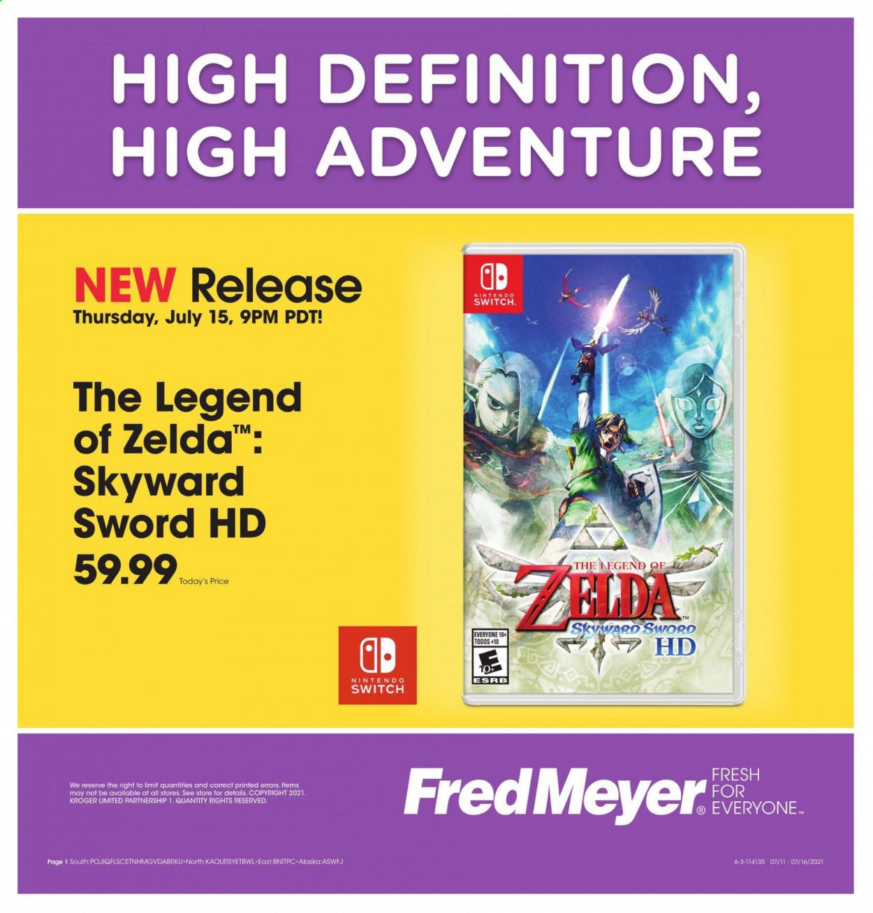 Fred Meyer (DC, DE, NJ, NY, PA, VA) Weekly Ad Flyer July 13 to July 16