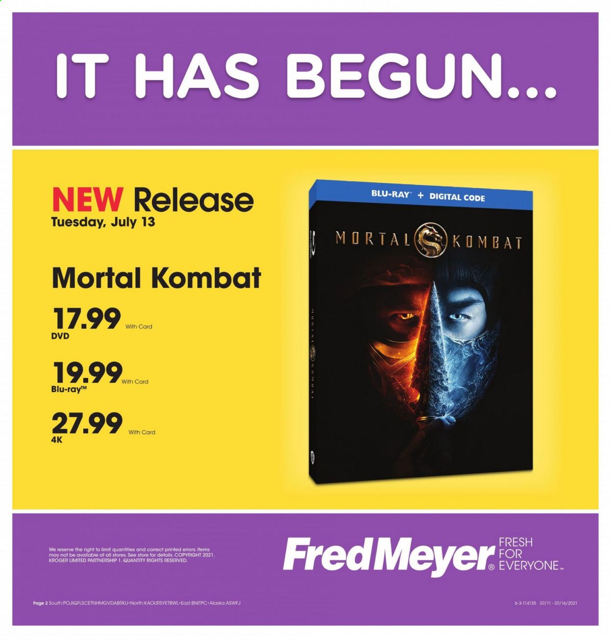 Fred Meyer (DC, DE, NJ, NY, PA, VA) Weekly Ad Flyer July 13 to July 16