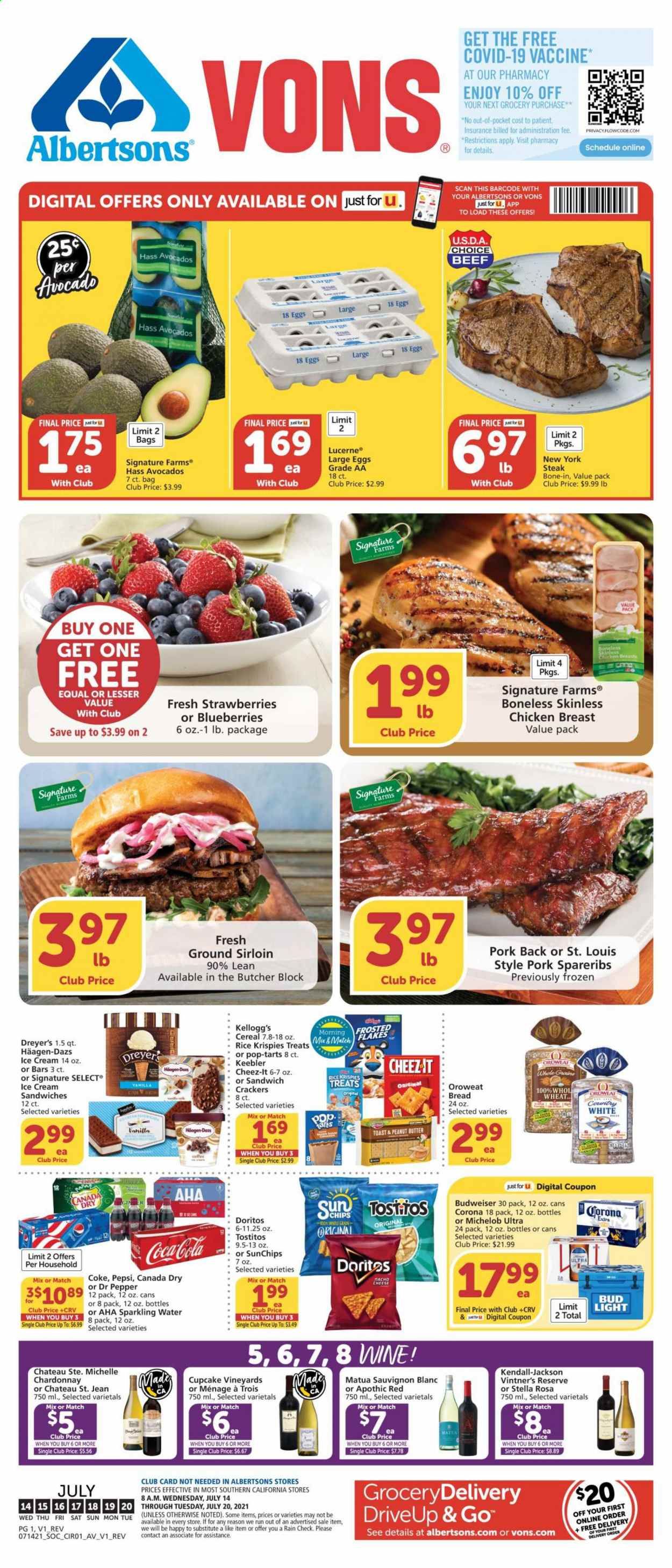 Albertsons (CA, ID, LA, MT, OR, TX, WA) Weekly Ad Flyer July 14 to July 20