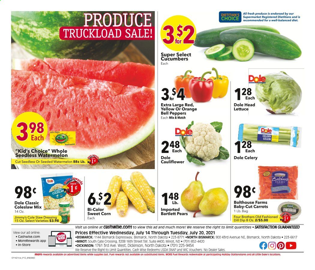Cash Wise (MN, ND) Weekly Ad Flyer July 14 to July 20