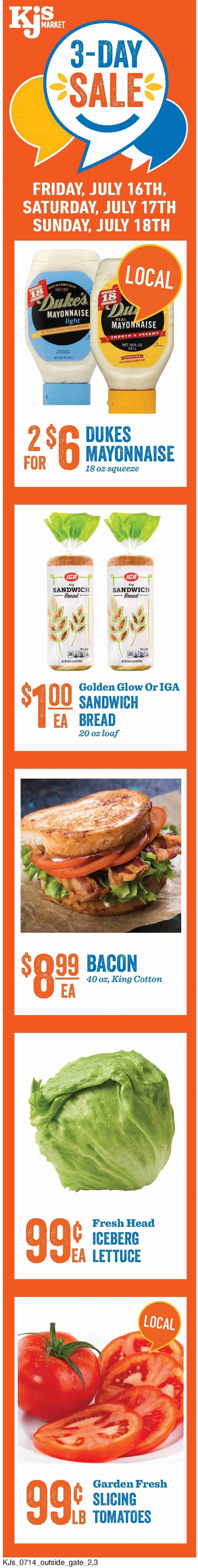 KJ´s Market (GA, SC) Weekly Ad Flyer July 14 to July 20