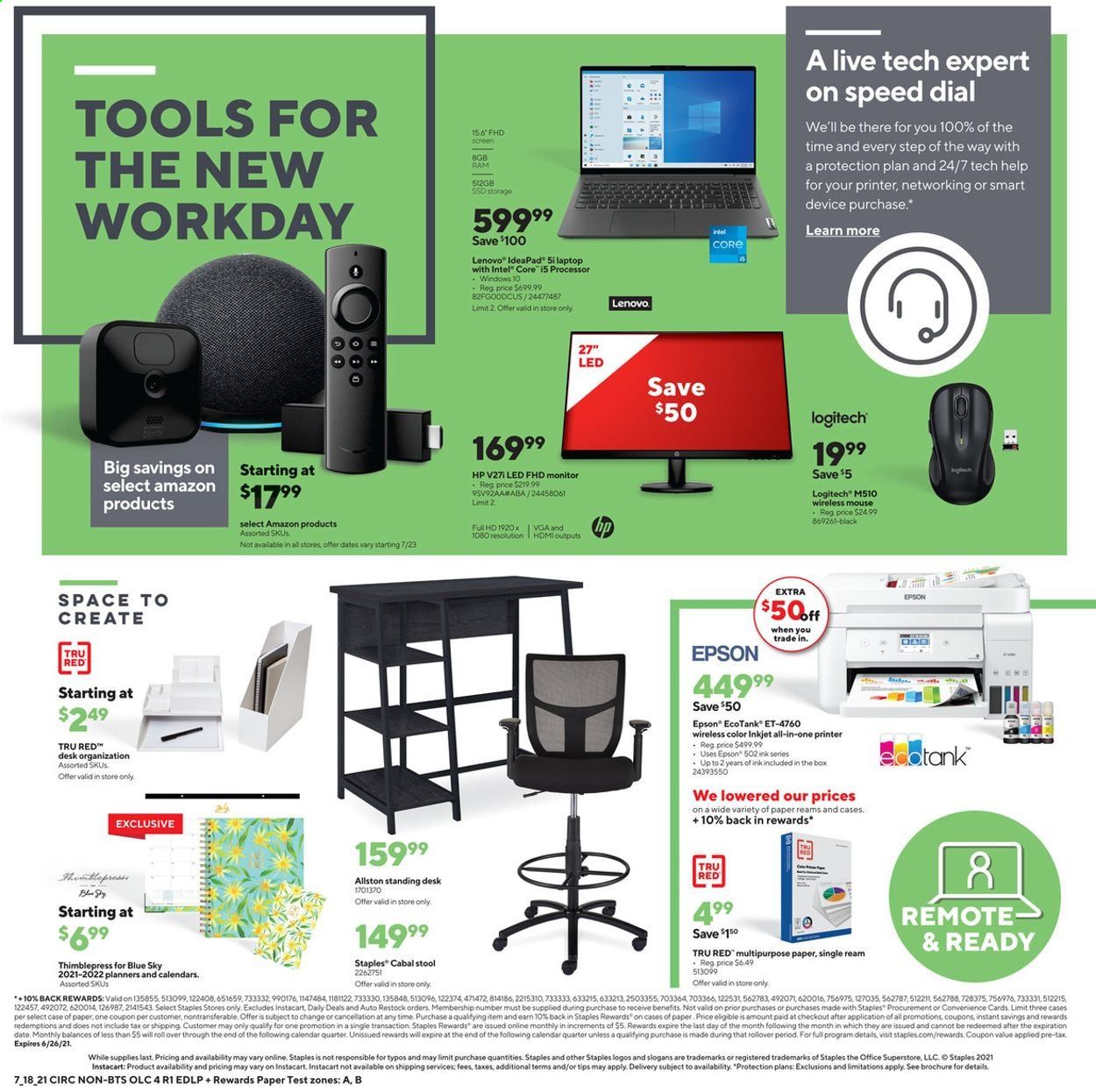 Staples Weekly Ad Flyer July 18 to July 24
