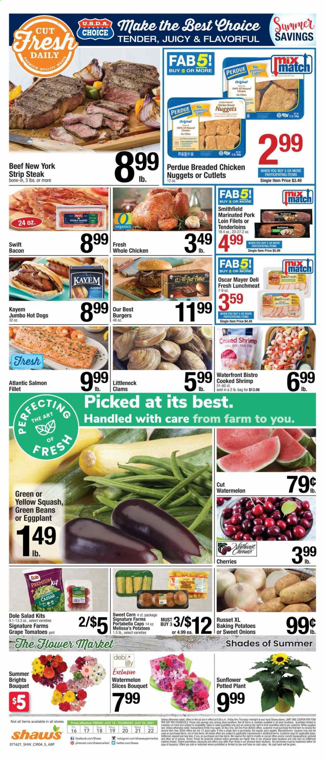 Shaw’s (MA, ME, NH, RI, VT) Weekly Ad Flyer July 16 to July 22