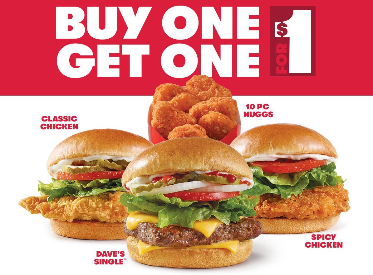 Wendy’s Expands Popular Buy 1 Get 1 for $1 Menu to Include Chicken Sandwiches and Nuggs Wendy’s Expands Popular Buy 1 Get 1 for $1 Menu to Include Chicken Sandwiches and Nuggs