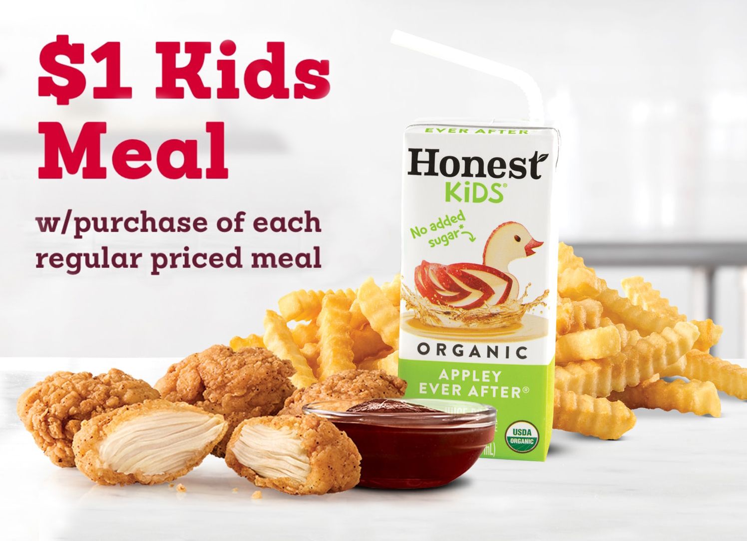 Get 1 Kids Meal for $1 When You Buy 1 Regularly Priced Meal at Arby’s for a Limited Time Only Get 1 Kids Meal for $1 When You Buy 1 Regularly Priced Meal at Arby’s for a Limited Time Only