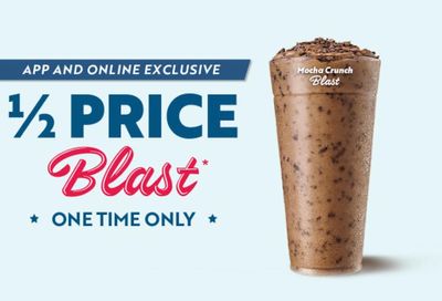 Sonic Rewards Members Can Now Get a Half Priced Mocha Crunch Blast with an In-app or Online Order