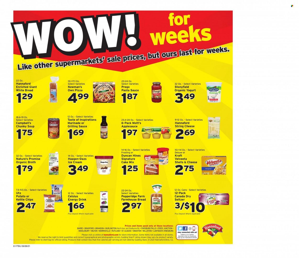 Hannaford (VT) Weekly Ad Flyer October 1 to October 8