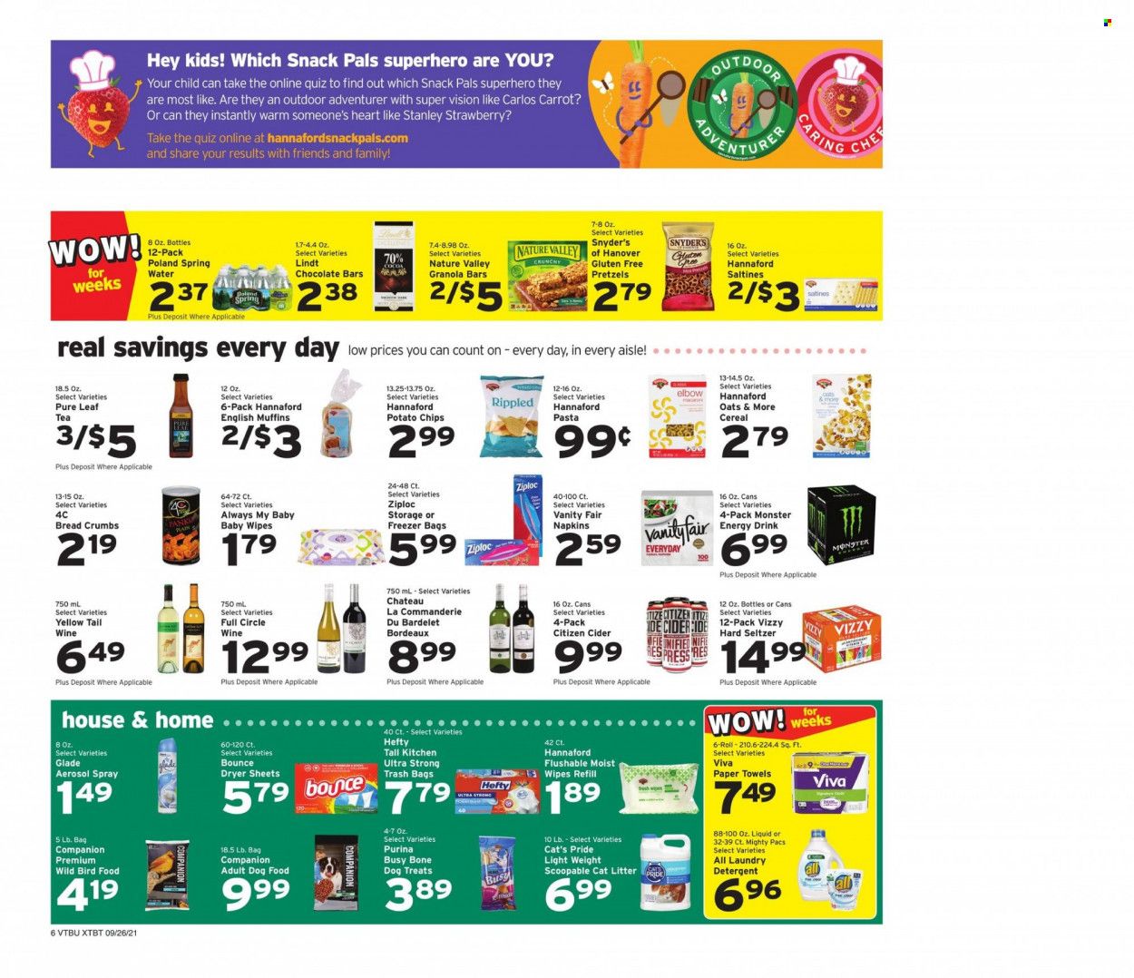 Hannaford (VT) Weekly Ad Flyer October 1 to October 8