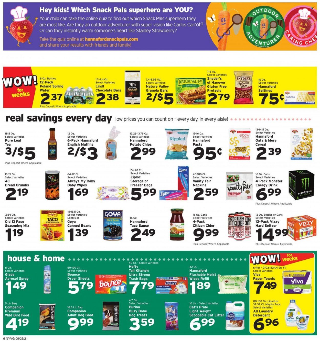 Hannaford (NY) Weekly Ad Flyer October 1 to October 8