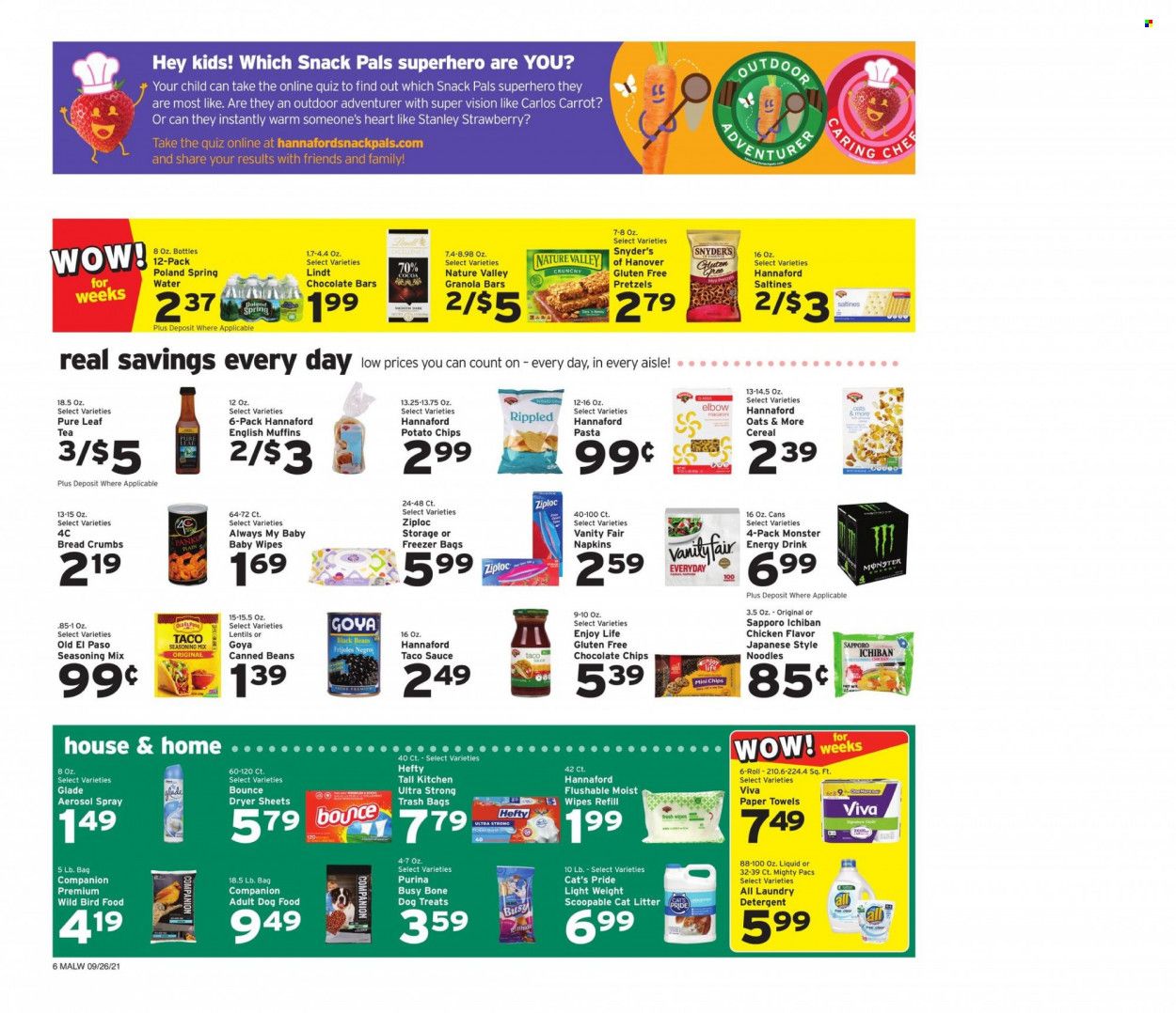 Hannaford (MA) Weekly Ad Flyer October 1 to October 8