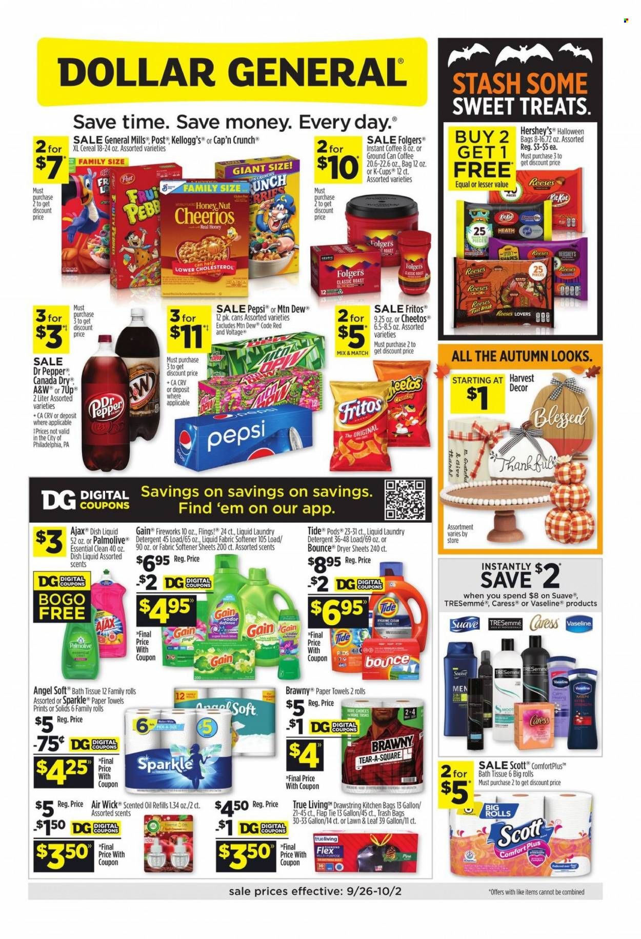 Dollar General (GA, IL, MI, NY, OH, PA, VA) Weekly Ad Flyer October 1 to October 8