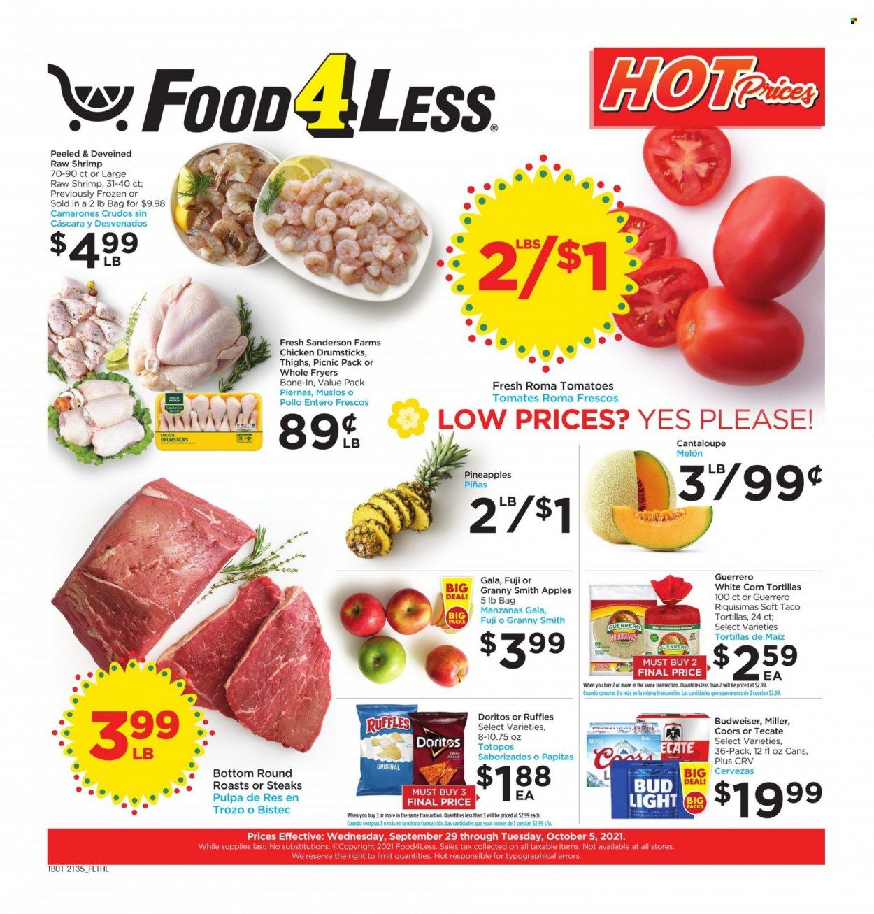 Food 4 Less (CA) Weekly Ad Flyer October 1 to October 8