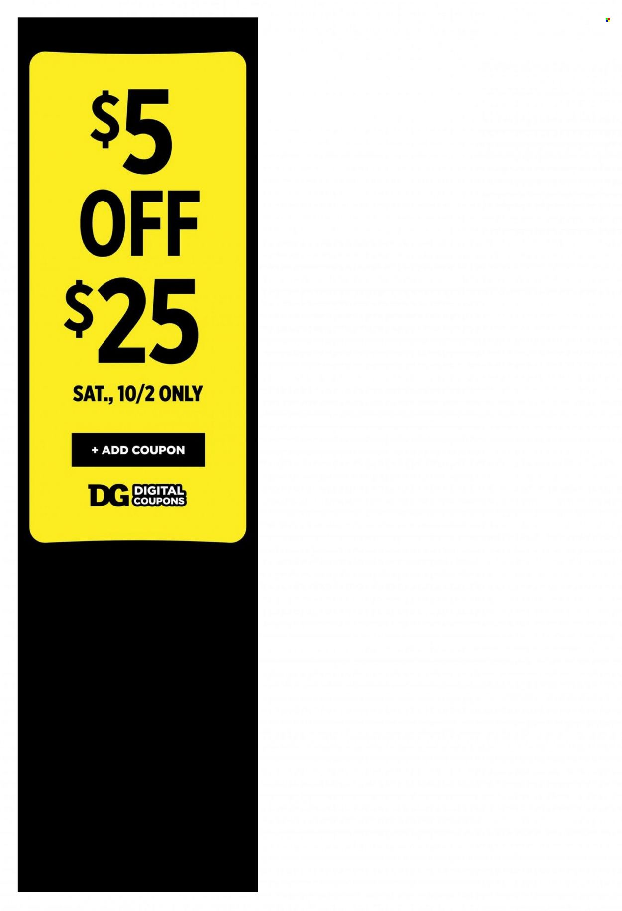 Dollar General (MS) Weekly Ad Flyer October 2 to October 9