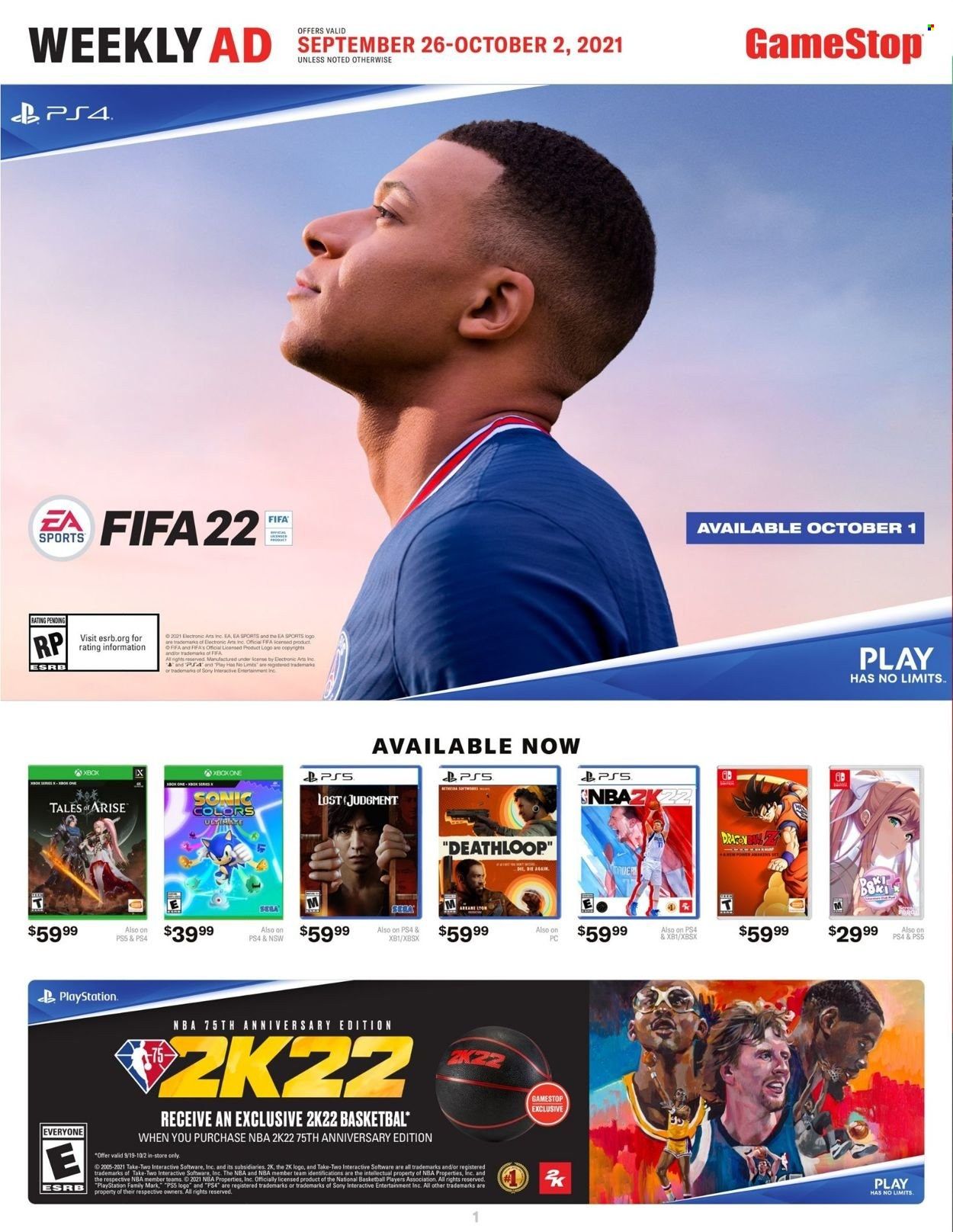 GameStop Weekly Ad Flyer October 3 to October 10