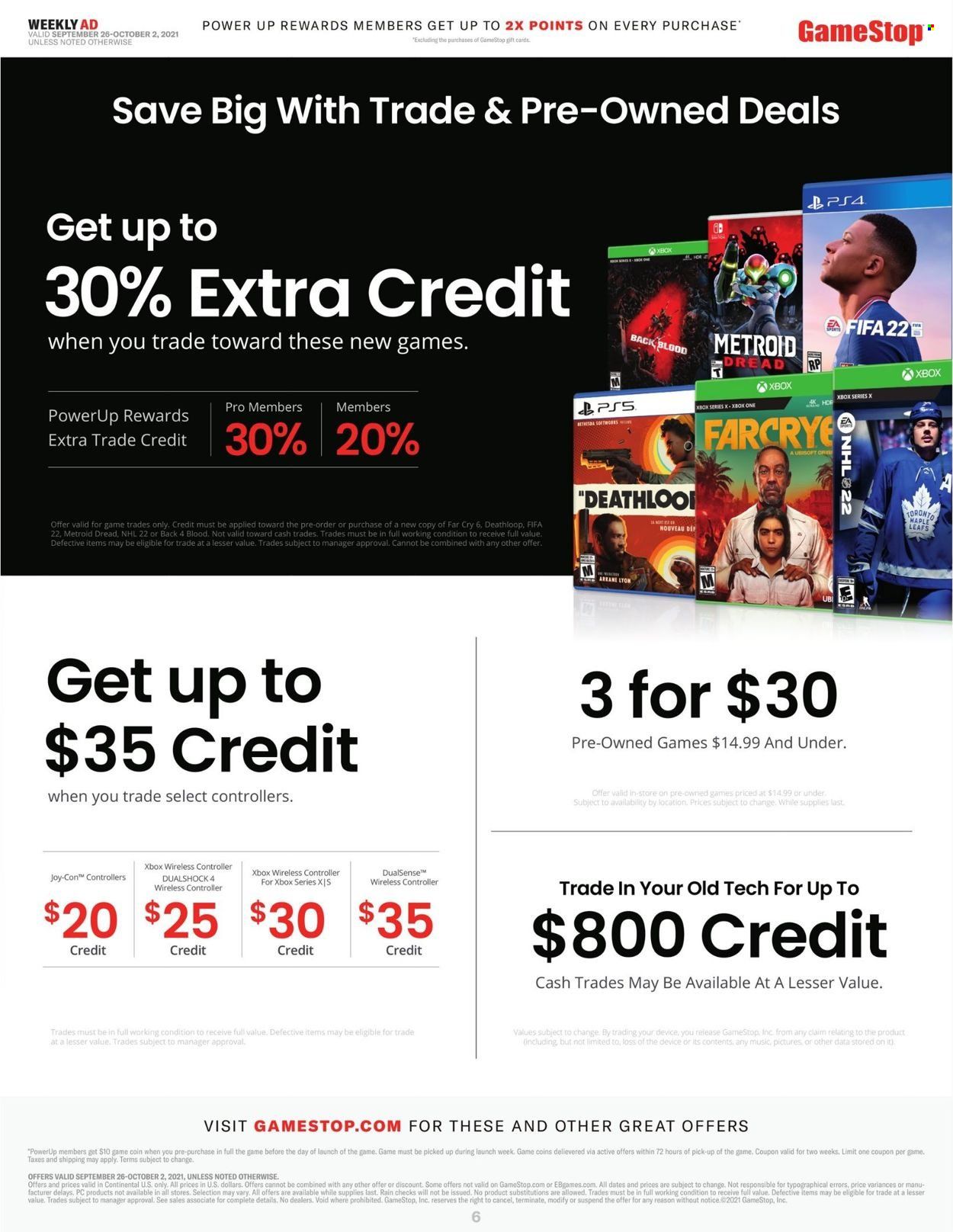 GameStop Weekly Ad Flyer October 3 to October 10